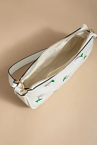 Kelsey Embroidered Daisy Shoulder Bag