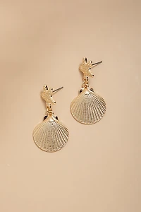 Lara Starfish Shell Drop Earrings