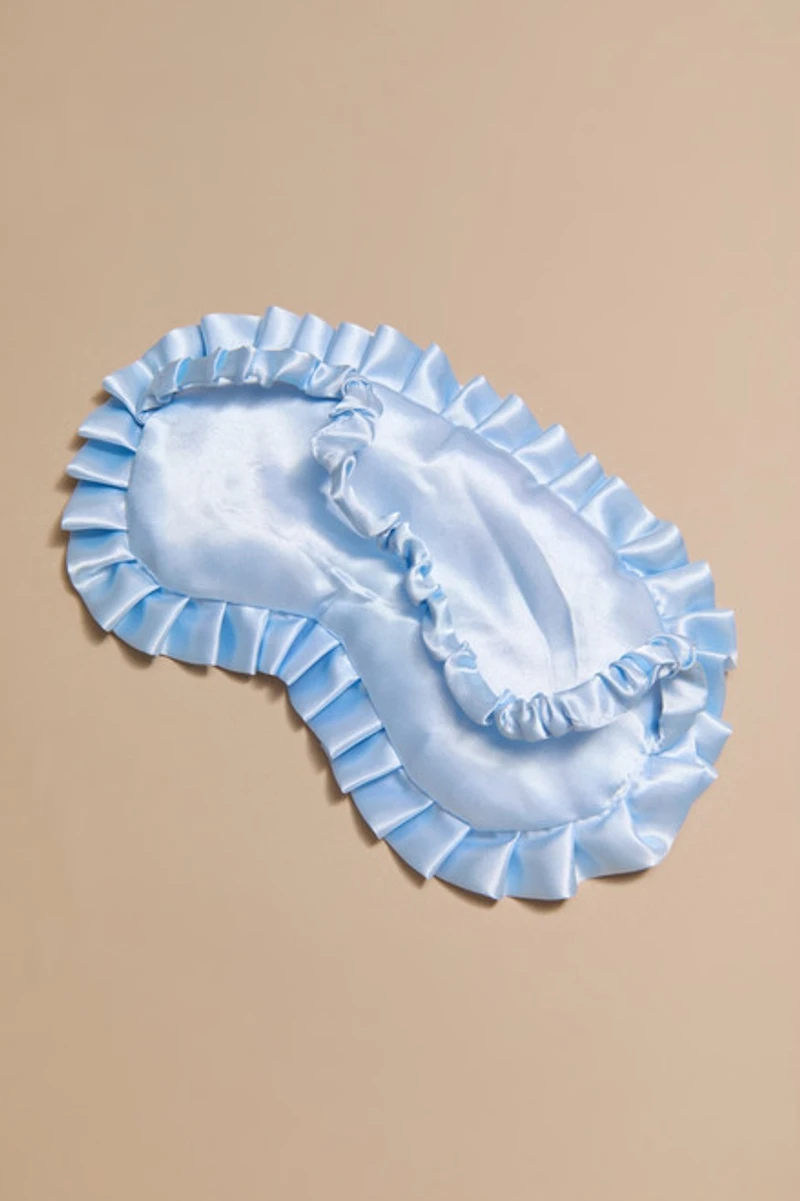 Blue Bow Print Sleeping Mask
