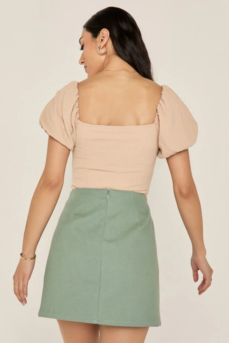 Nina Floral Embroidered Mini Skirt