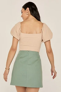 Nina Floral Embroidered Mini Skirt