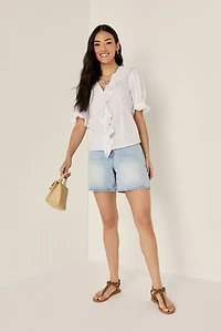 Kirsten Ruffle Button Down Top