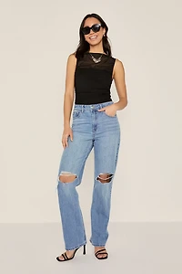 Greta Sleeveless Mesh Bodysuit