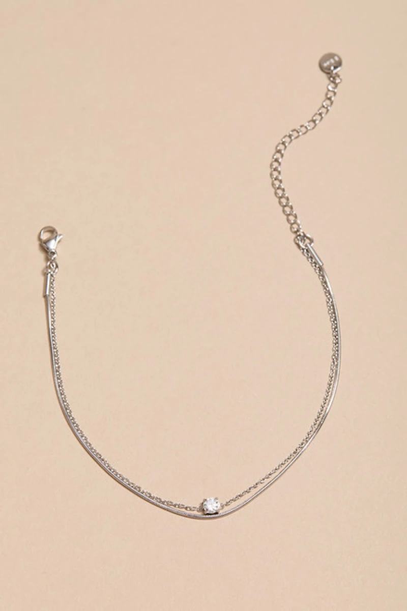 Ella Stainless Steel Crystal Bracelet
