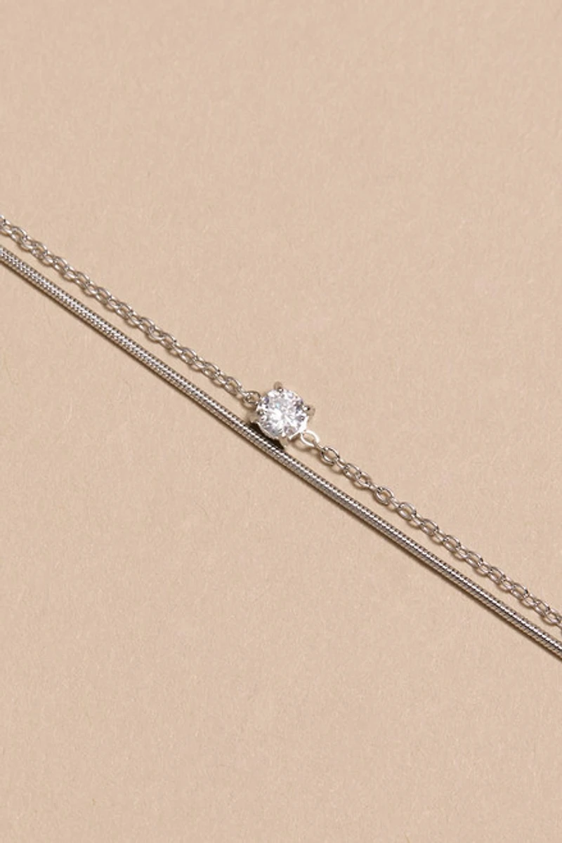 Ella Stainless Steel Crystal Bracelet