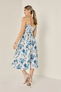 Paige Smocked Floral Midi Dress
