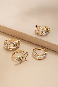 Bridget Pave Ring Set