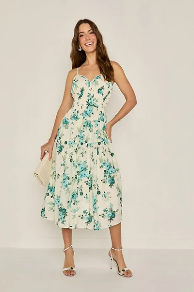 Hope Tiered Floral Midi Dress