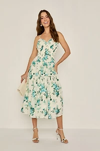 Hope Tiered Floral Midi Dress