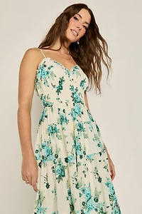 Hope Tiered Floral Midi Dress