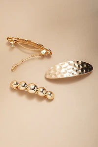Lesley Stainless Steel Hair Barrette Set