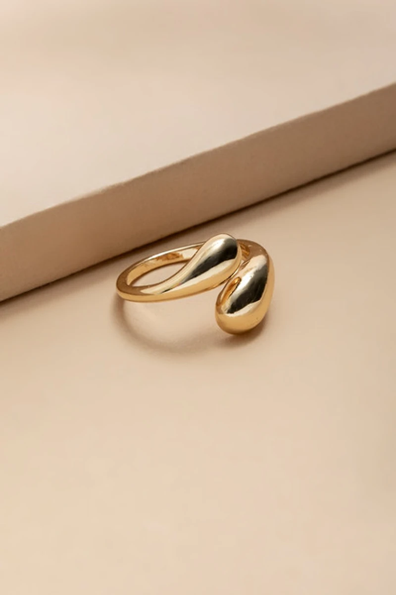 Carrie Adjustable Gold Bubble Ring