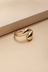 Carrie Adjustable Gold Bubble Ring