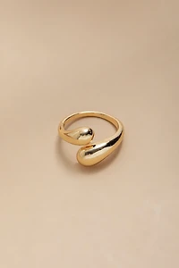 Carrie Adjustable Gold Bubble Ring