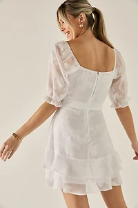 Aisha Floral Ruffle Mini Dress