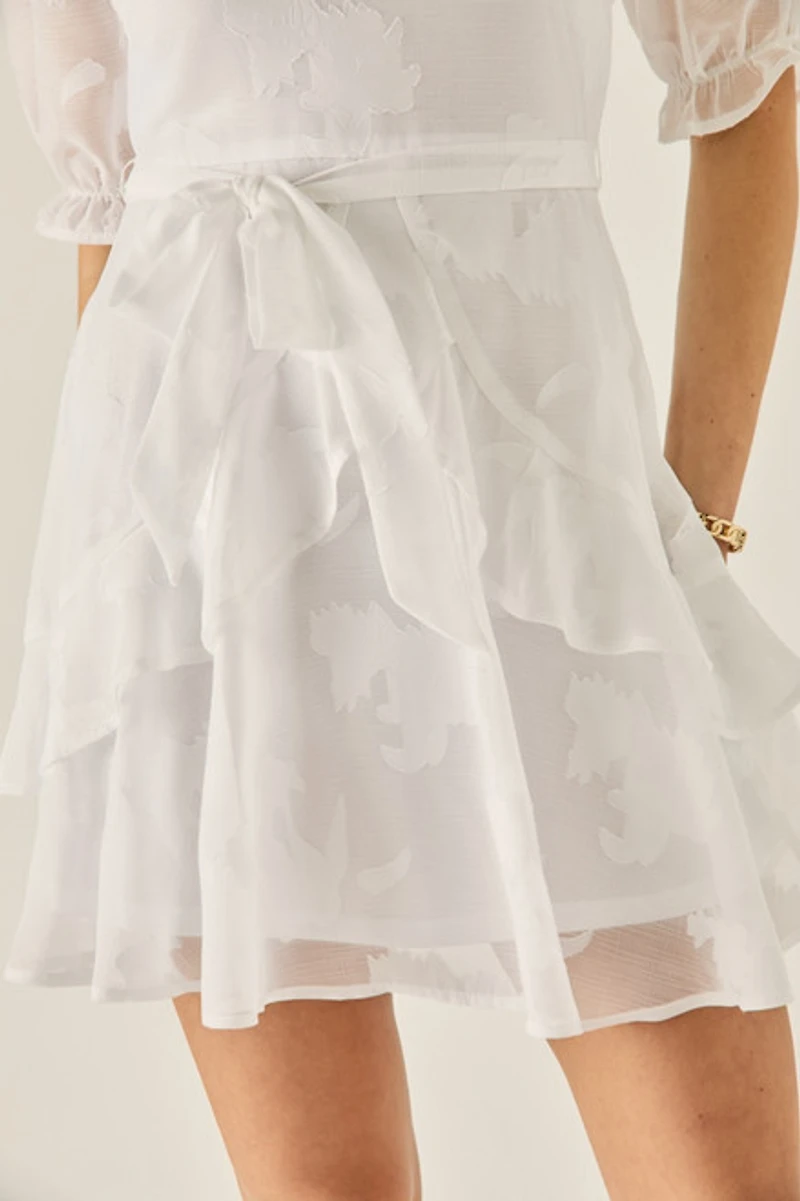 Aisha Floral Ruffle Mini Dress