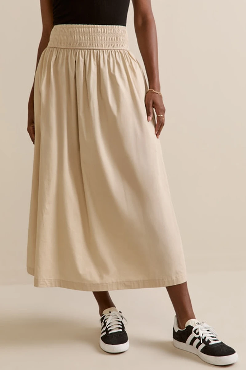 Becky Smocked Waist Maxi Skirt