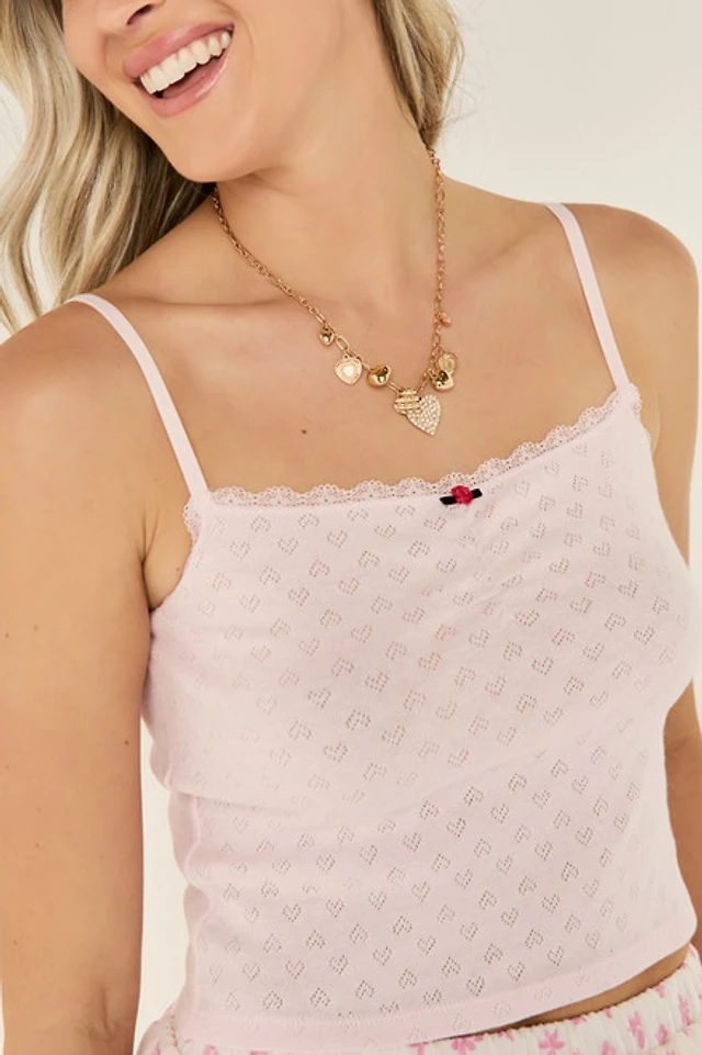 Rachael Pointelle Heart Cami