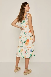 Monna Fruit Print Midi Dress