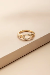 Aida Embossed Horsebit Ring