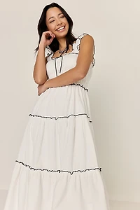 Brooke Contrast Stitch Midi Dress