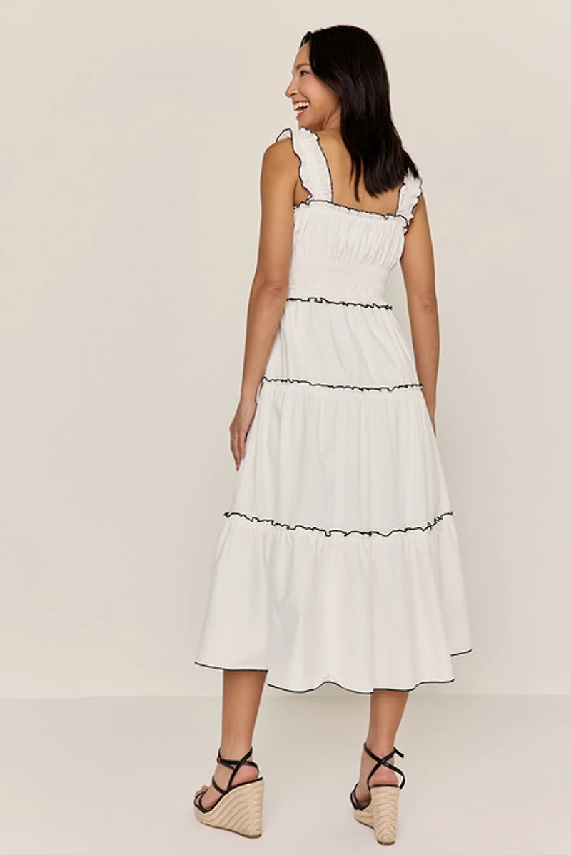 Brooke Contrast Stitch Midi Dress