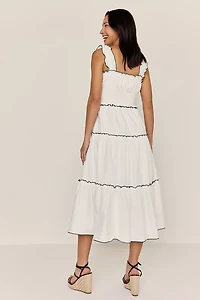 Brooke Contrast Stitch Midi Dress