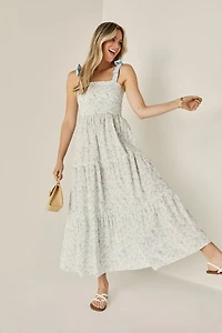 Anne Smocked Floral Maxi Dress