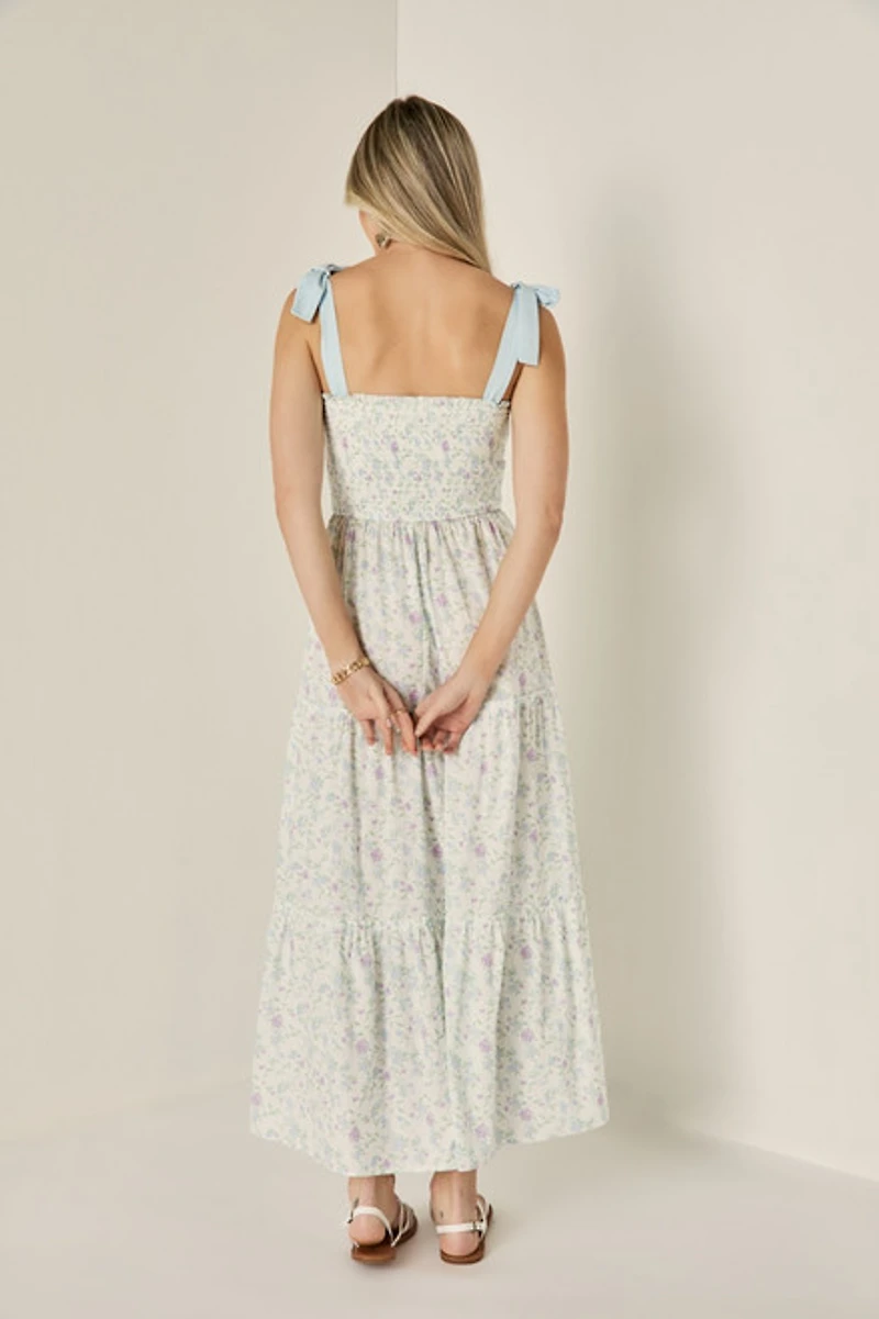 Anne Smocked Floral Maxi Dress