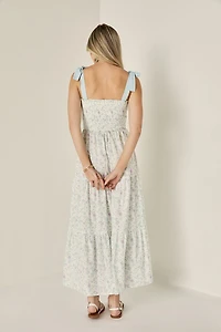 Anne Smocked Floral Maxi Dress