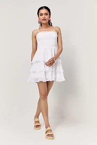 Bridget Smocked Ruffle Tiered Mini Dress