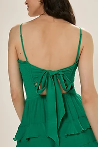 Bridget Smocked Ruffle Tiered Mini Dress