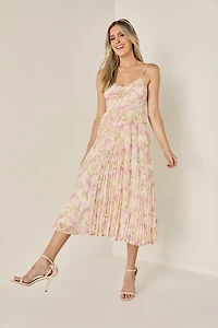 Charlie Floral Pleated Midi Dress