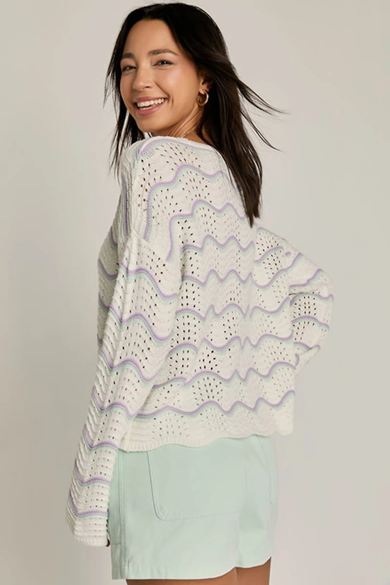 Max Chevron Stripe Pullover Sweater