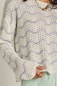 Max Chevron Stripe Pullover Sweater