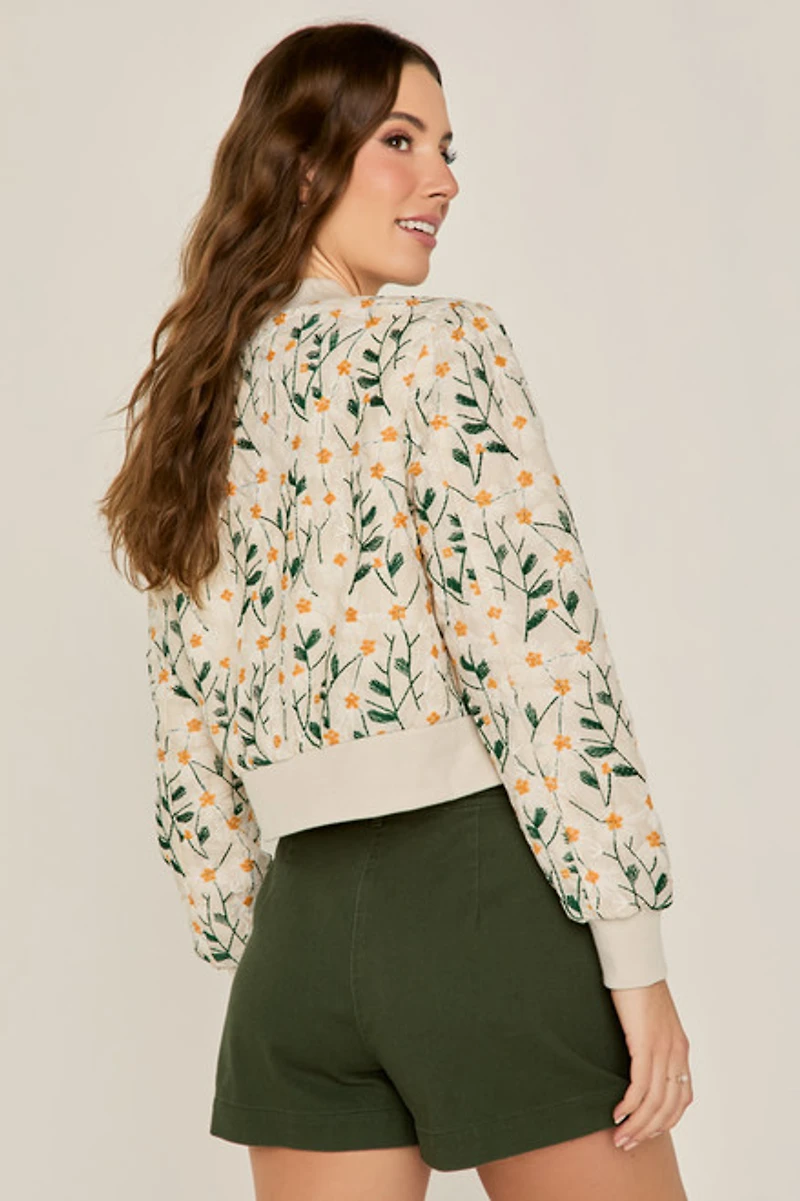 Mabel Embroidered Bomber Jacket