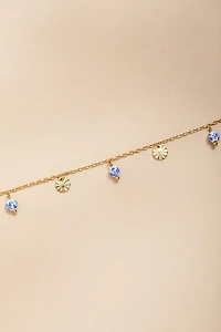 Dee Stainless Steel Ceramic Charm Anklet