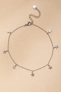 Julia Stainless Steel Star Charm Anklet