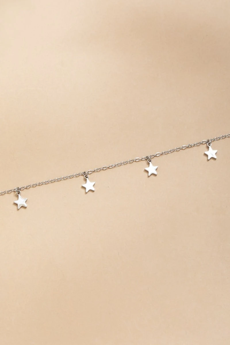 Julia Stainless Steel Star Charm Anklet