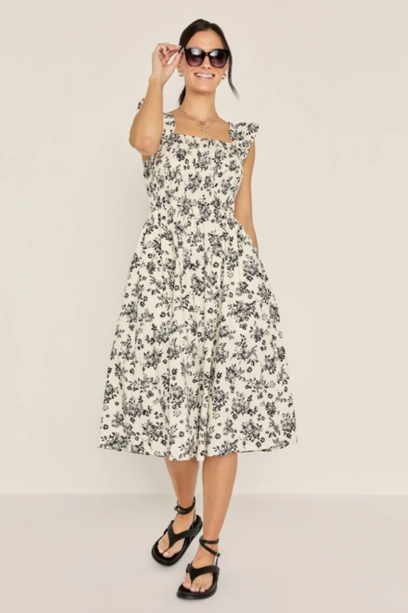 Sheryl Floral Midi Dress
