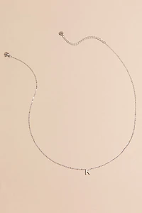 K Stainless Steel Mini Initial Necklace