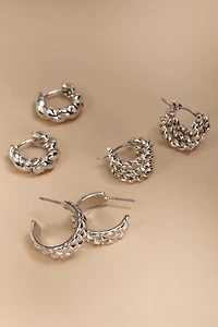 Aurelia Mixed Style Huggie Hoop Earrings Set