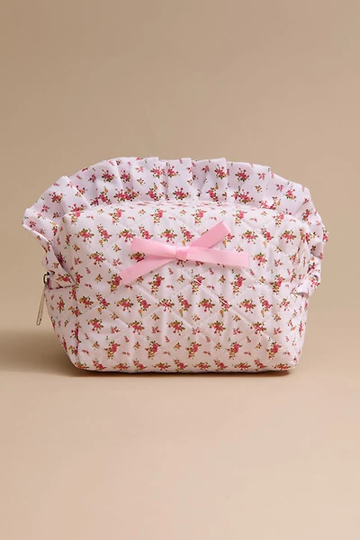 Floral Frill Top Cosmetic Bag