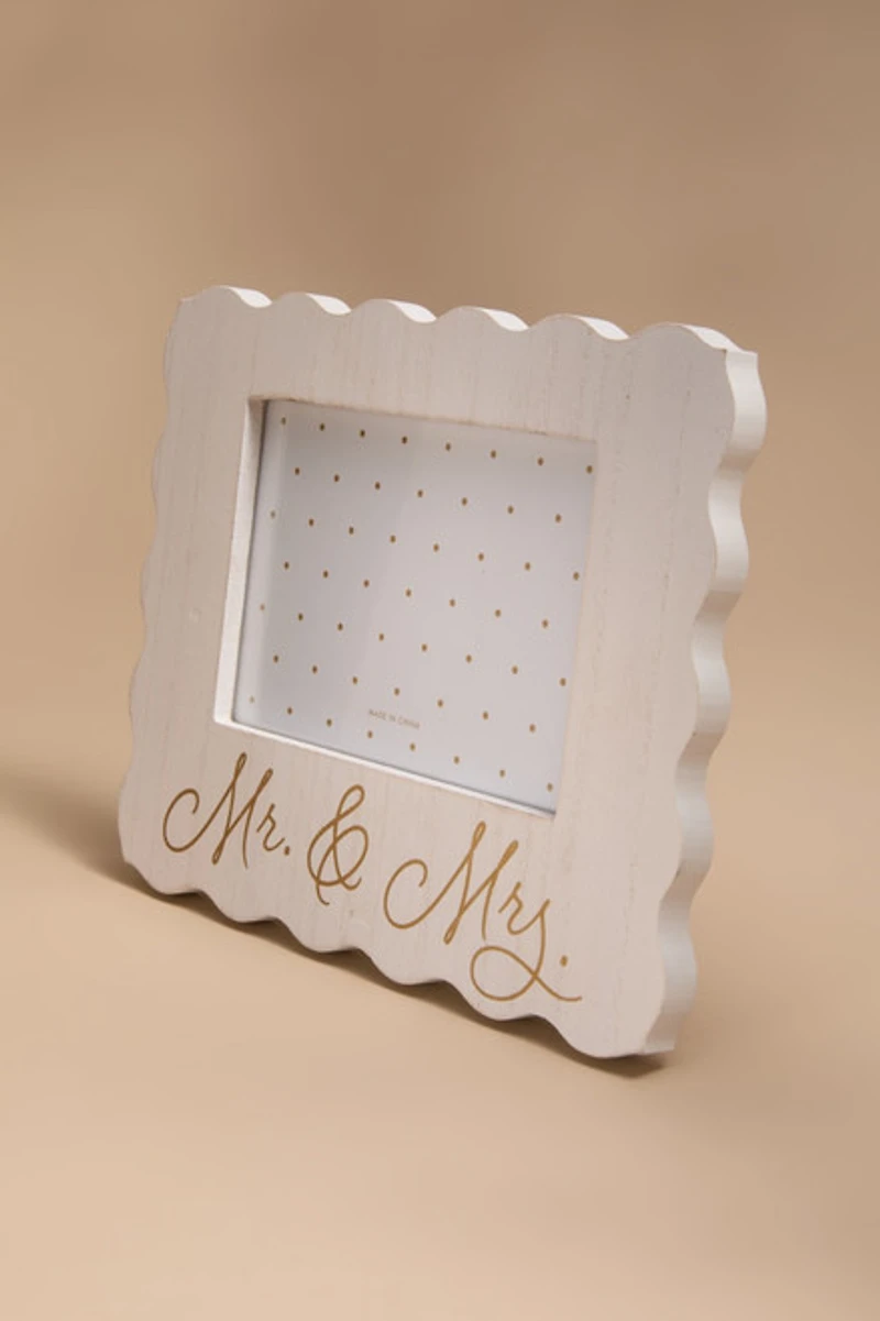 Mr and Mrs Wooden Picture Frame
