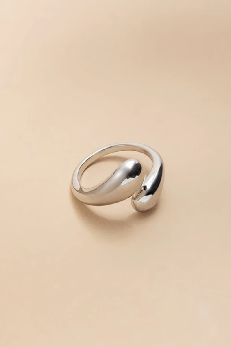 Carrie Adjustable Silver Bubble Ring