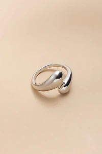 Carrie Adjustable Silver Bubble Ring