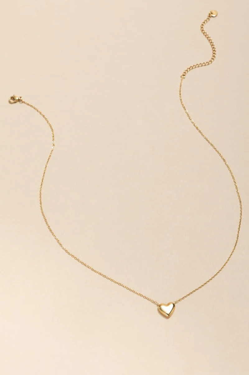 April Golden Heart Pendant Necklace