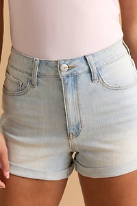 Layla Roll Cuff Denim Shorts