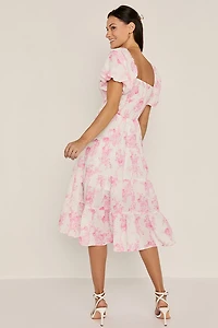 Mae Smocked Floral Midi Dress