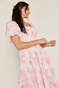 Mae Smocked Floral Midi Dress